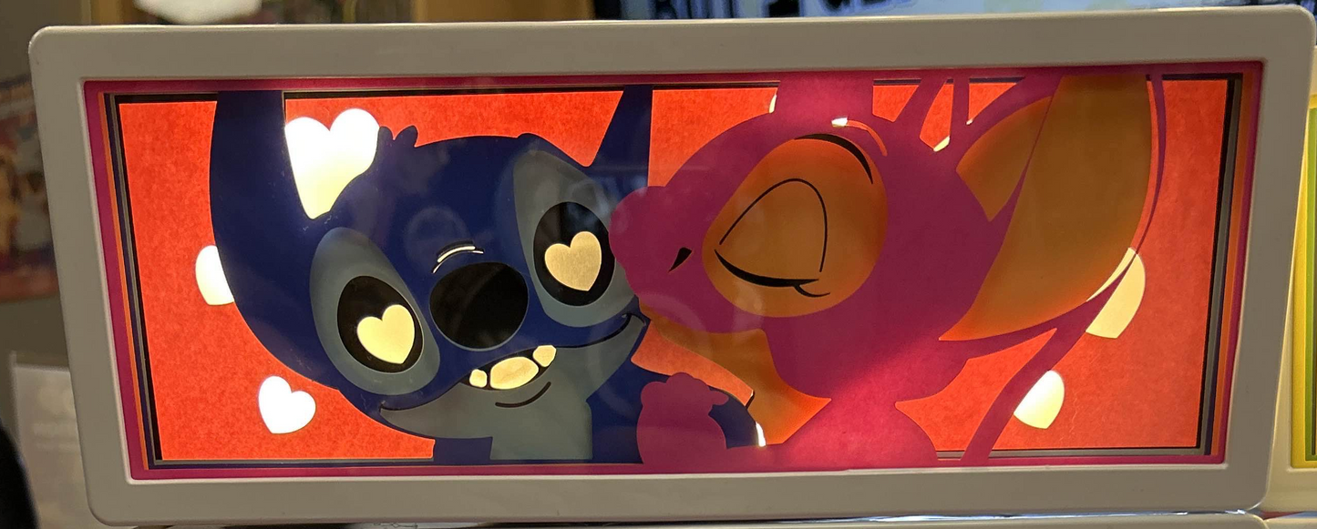 (DSN-01FACE) STITCH & ANGEL Lilo & Stitch Movie LED Face Portrait Frame