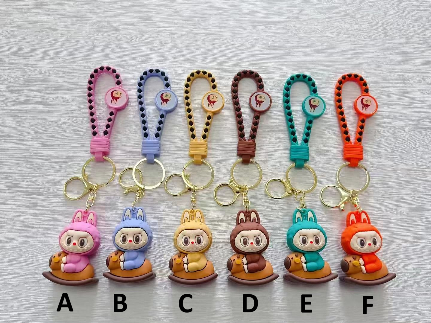 (LABU-01PVC) Labubu PVC 3D Figure Keychain