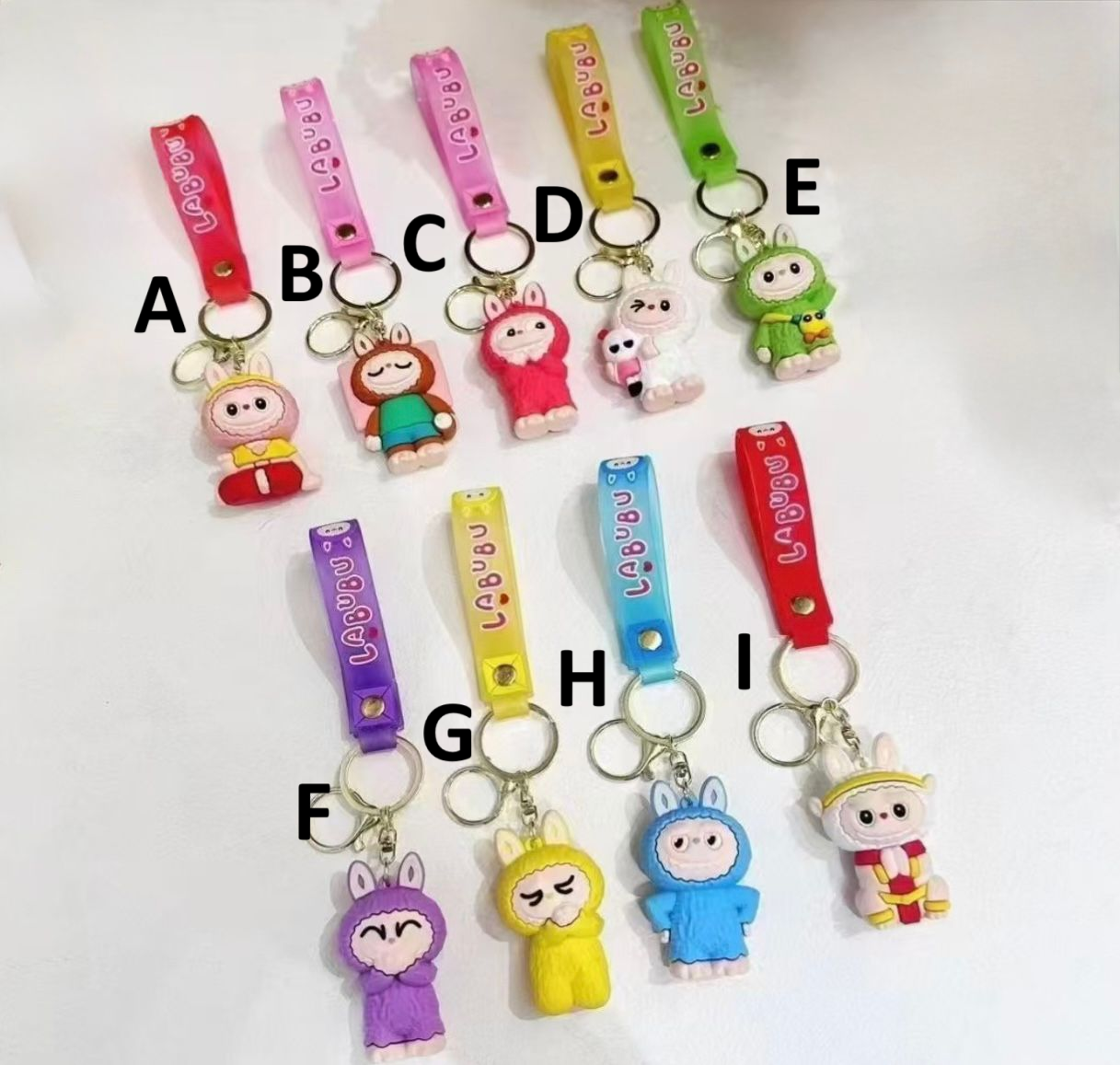 (LABU-03PVC) Labubu PVC 3D Figure Keychain