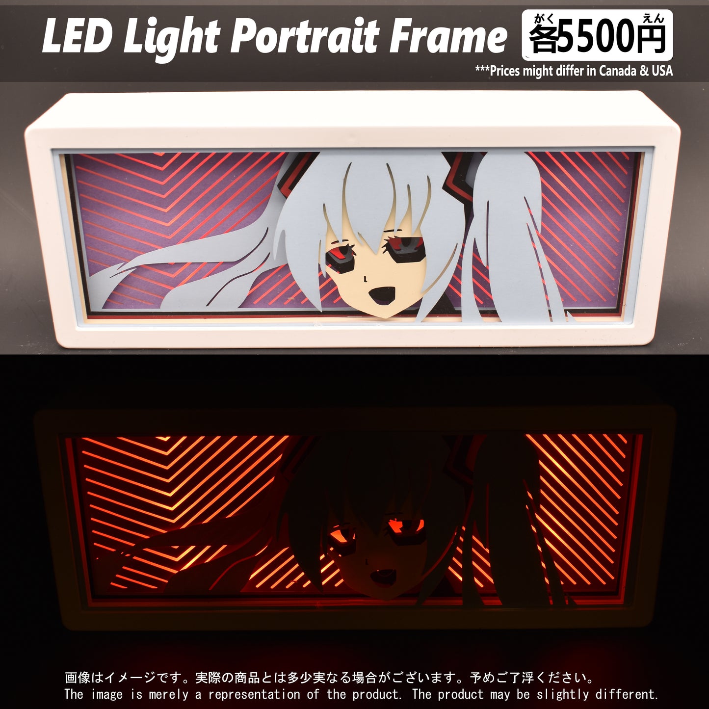 (MIKU-01FACE) MIKU Hatsune Miku Anime LED Face Portrait Frame