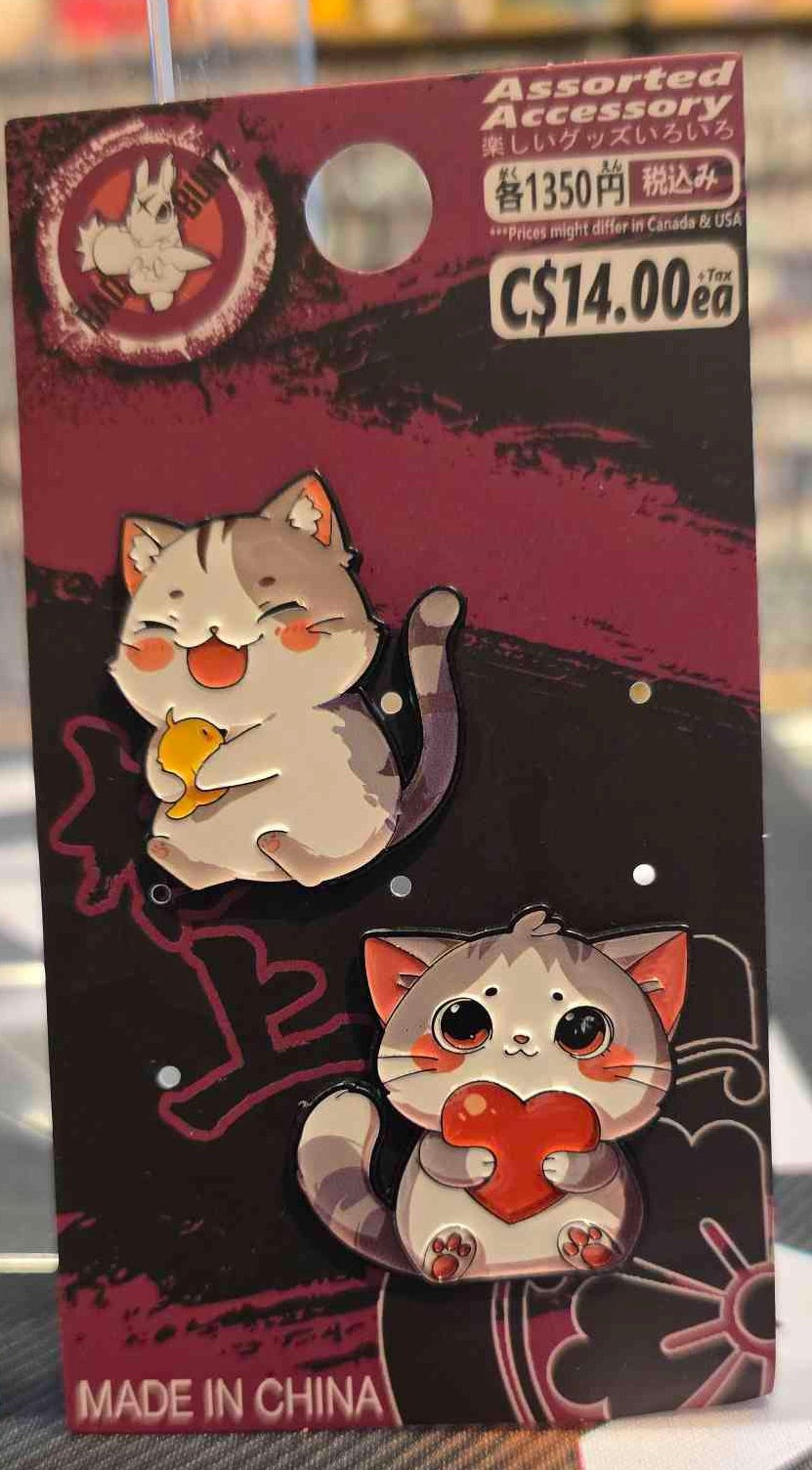 (MISC-01PIN) HEART CAT Miscellaneous Enamel Pin