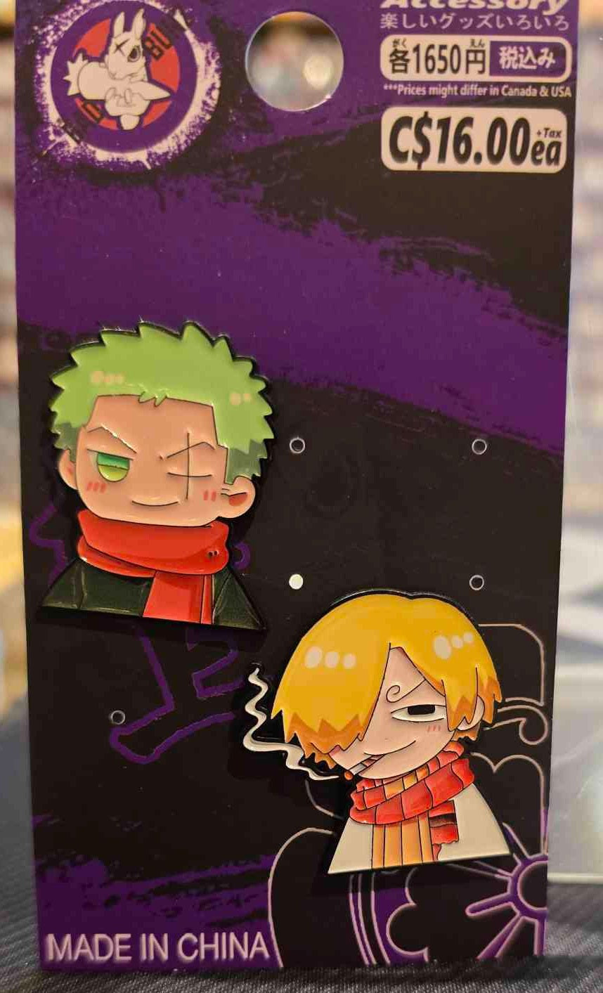 (OP-02PIN) ZORRO & SANJI One Piece Anime Enamel Pin