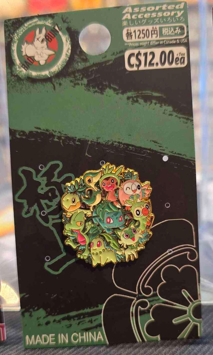 (PKM-04PIN) GRASS Pokemon Gaming Enamel Pin