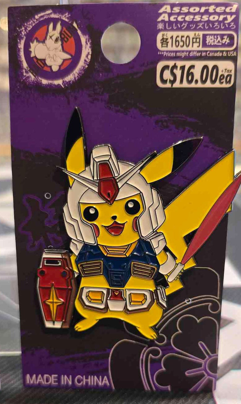 (PKM-46PIN) PIKACHU GUNDAM Pokemon Gaming Enamel Pin