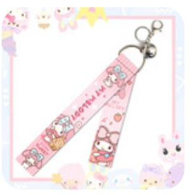 (SANRIO-02RIB) My Melody Ribbon Keychain