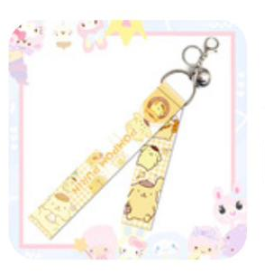 (SANRIO-05RIB) Pompompurin Ribbon Keychain