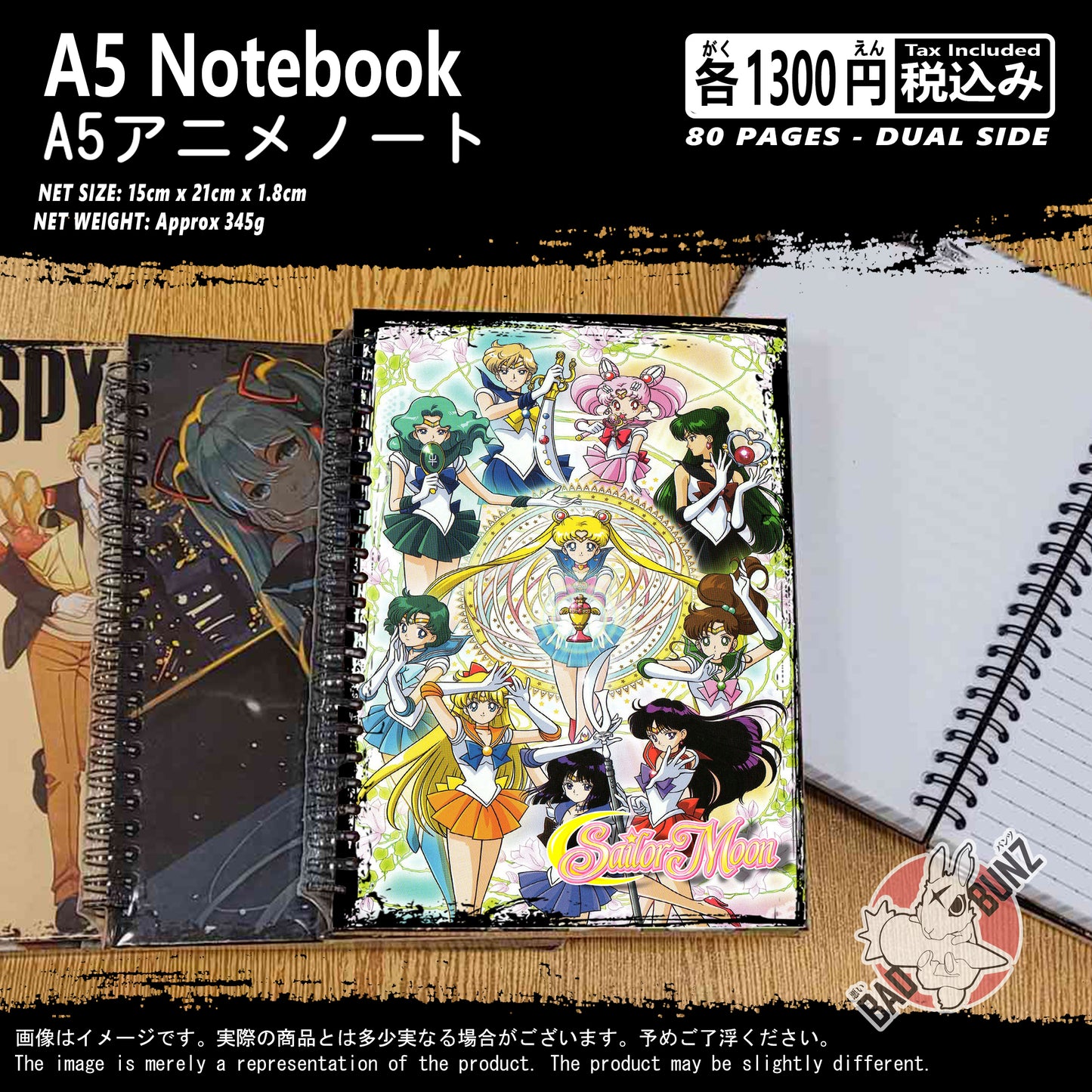 (SM-01NB) Sailor Moon Anime A5 Spiral-bound Hardcover Notebook