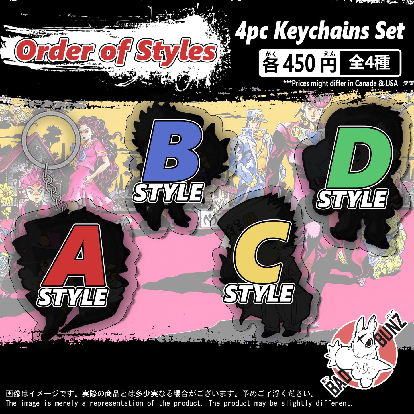 (TG-01KC) Tokyo Ghoul Anime Double-Sided Acrylic Keychain Set