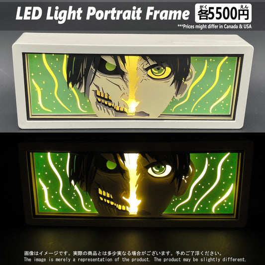 (AOT-01FACE) EREN Attack on Titan Anime LED Face Portrait Frame