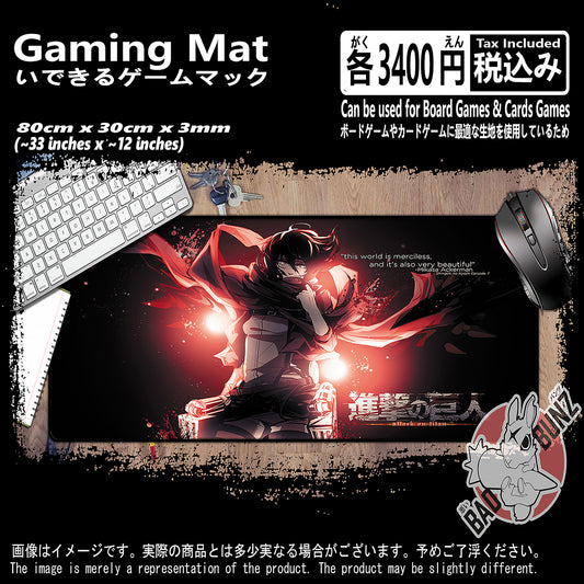 (AN-AOT-03) Attack on Titan Anime 800mm x 300mm Gaming Play Mat