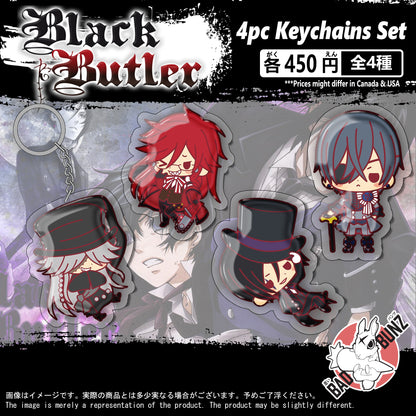 (BB-01KC) Black Butler Anime Double-Sided Acrylic Keychain Set