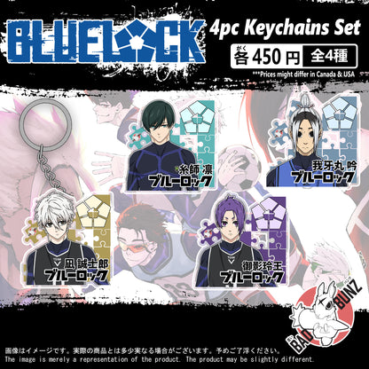 (BLK-02KC) Blue Lock Anime Double-Sided Acrylic Keychain Set