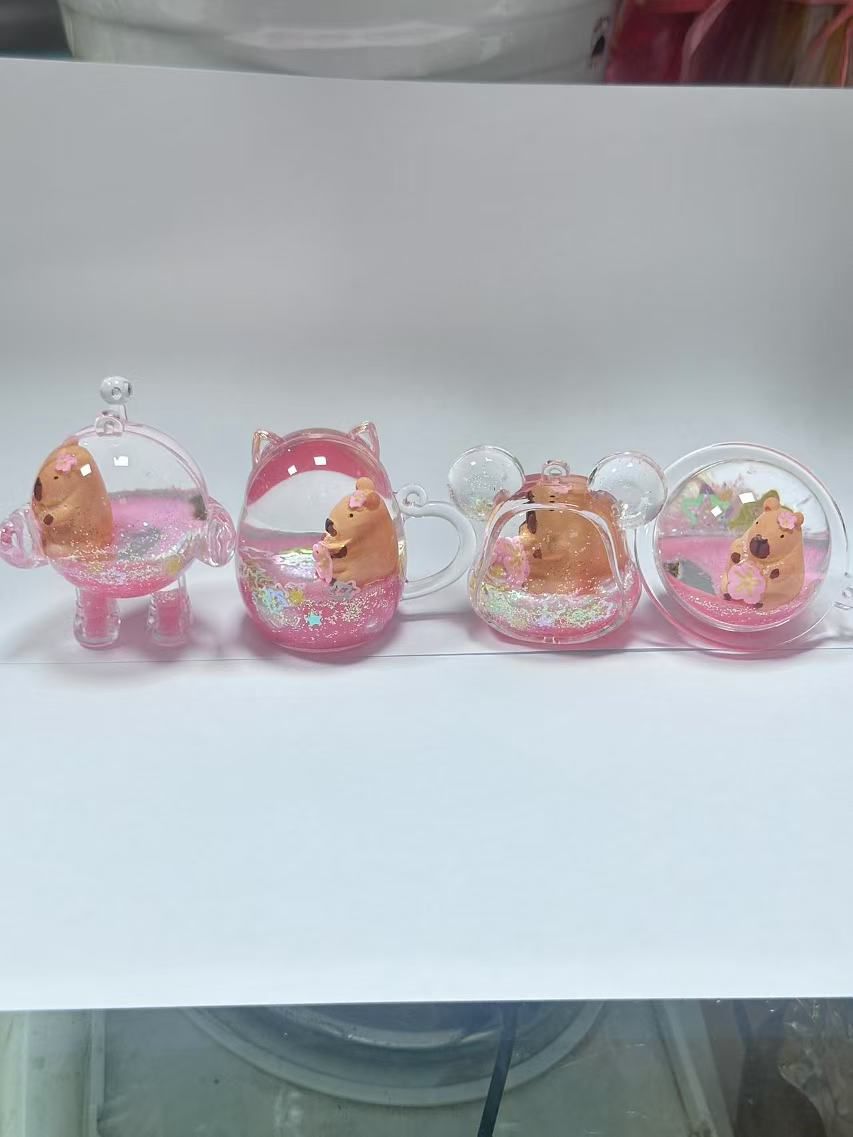(CAPY-01LQD) Liquid-filled Drink Charm Keychains