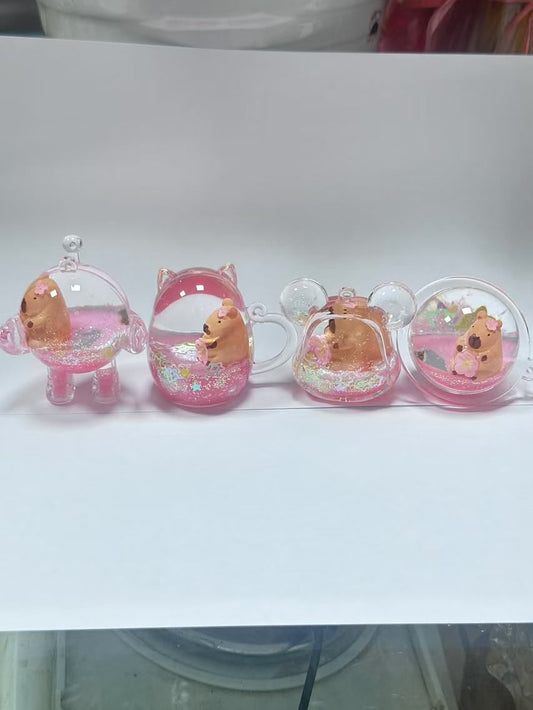 (CAPY-01LQD) Liquid-filled Drink Charm Keychains