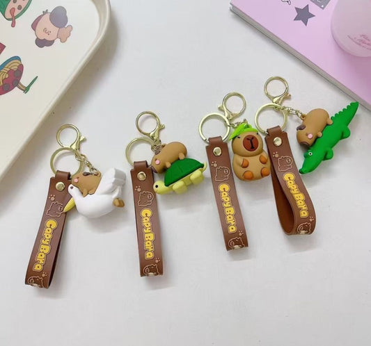 (CAPY-01PVC) Capybara PVC 3D Figure Keychain