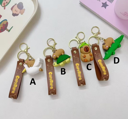 (CAPY-01PVC) Capybara PVC 3D Figure Keychain