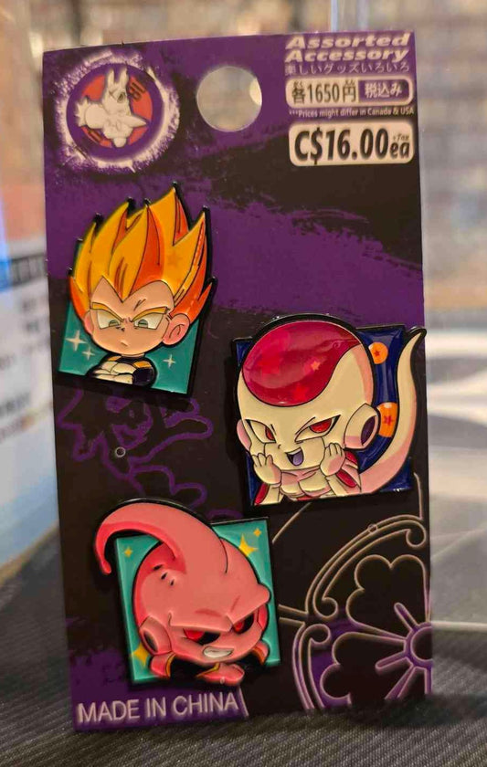 (DBZ-02PIN) VEGETA, FRIEZA & BUU Dragon Ball Z Anime Enamel Pin