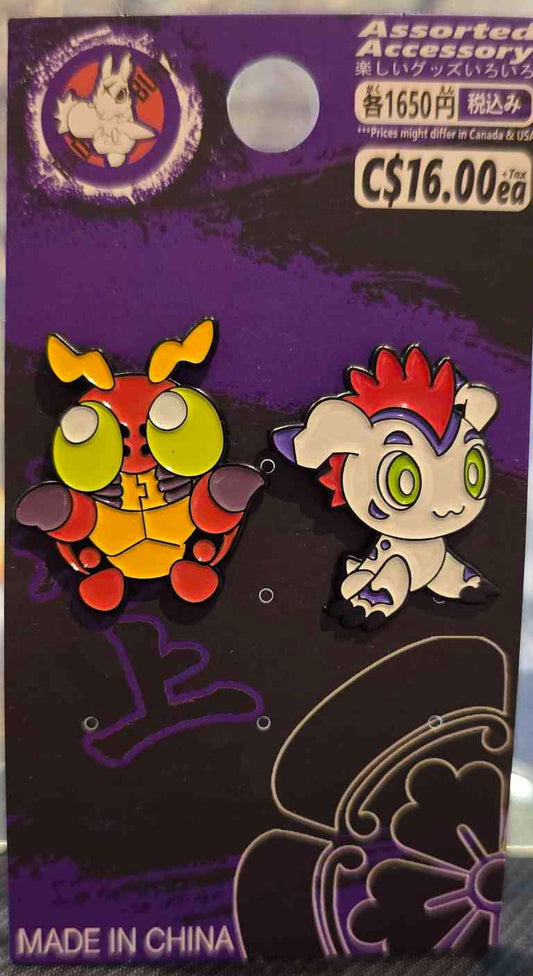 (DGM-06PIN) CHIBI TENTA & GOMAMON Digimon Anime Enamel Pin