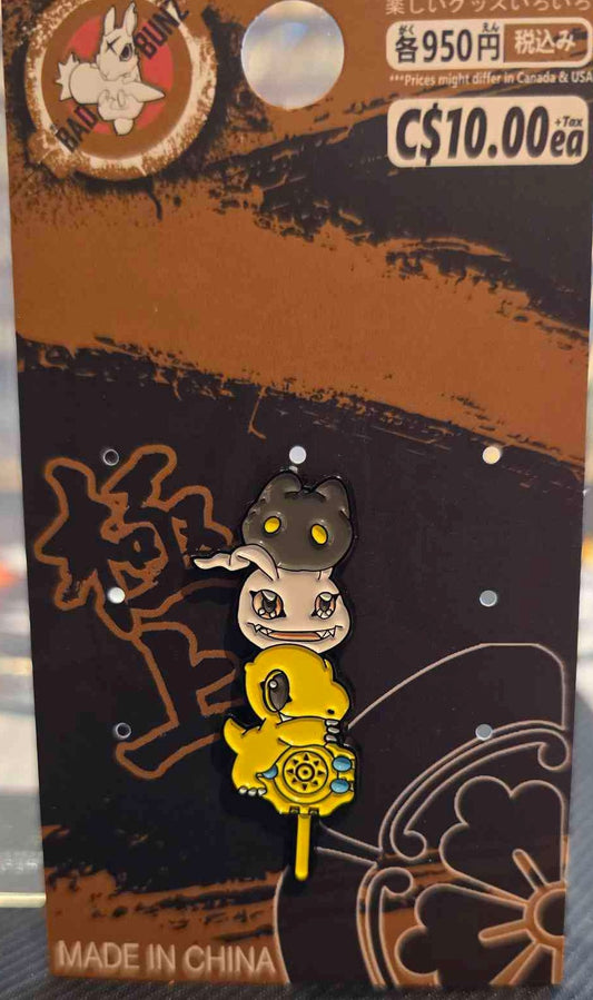 (DGM-10PIN) AGUMON STACK Digimon Anime Enamel Pin