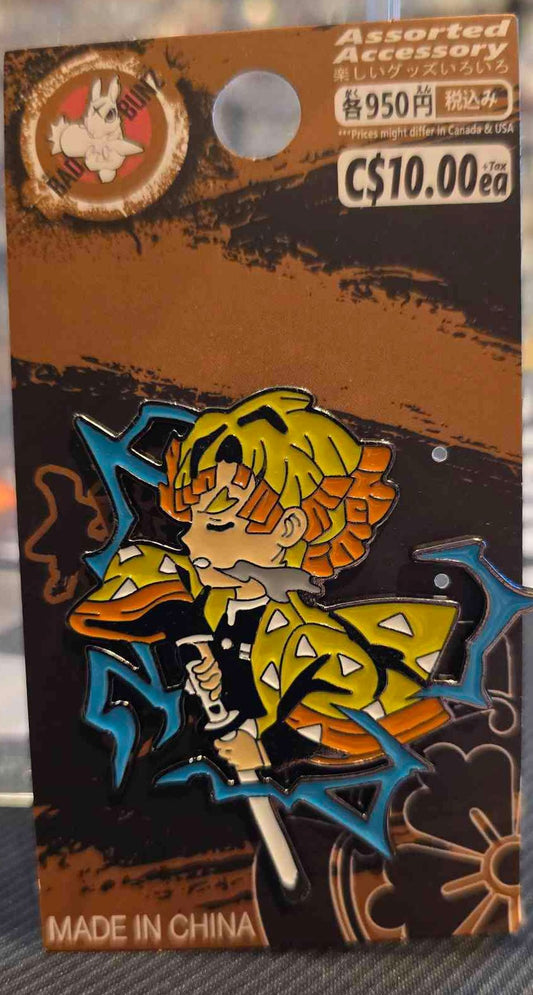 (DS-09PIN) ZENITSU Demon Slayer Anime Enamel Pin