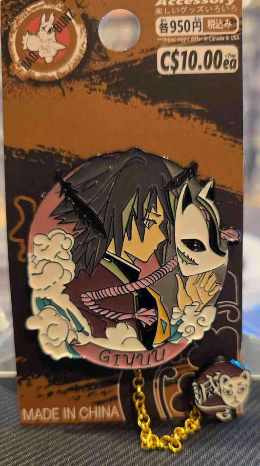 (DS-27PIN) GIYUU CHAIN Demon Slayer Anime Enamel Pin