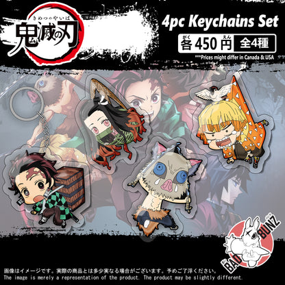 (DS-04KC) Demon Slayer Anime Double-Sided Acrylic Keychain Set