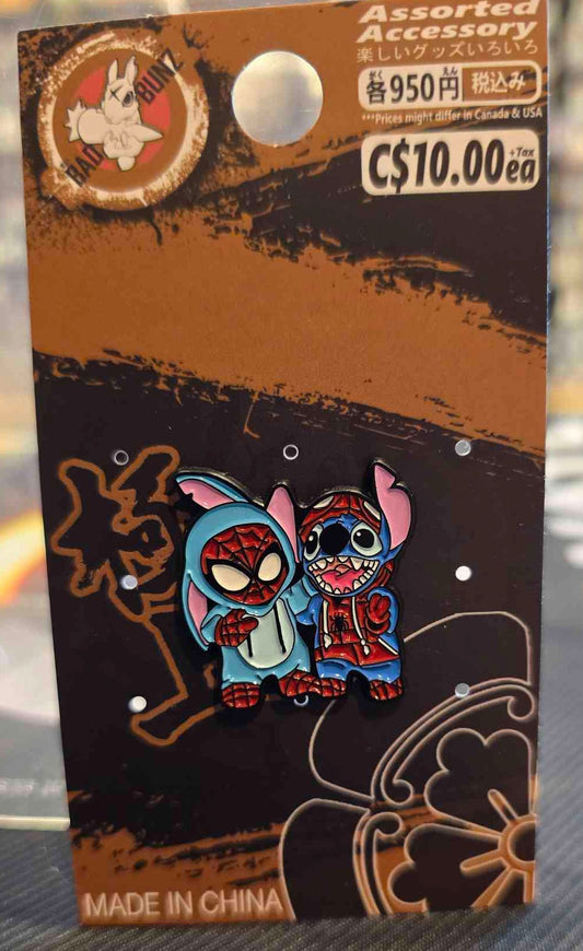 (DSN-12PIN) SPIDEY STITCH Lilo & Stitch Movie Enamel Pin