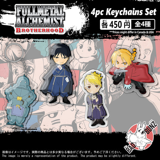 (FMA-01KC) Fullmetal Alchemist Anime Double-Sided Acrylic Keychain Set