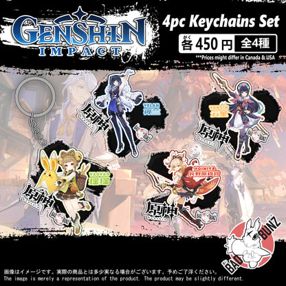 (GEN-15KC) Genshin Impact Game Double-Sided Acrylic Keychain Set