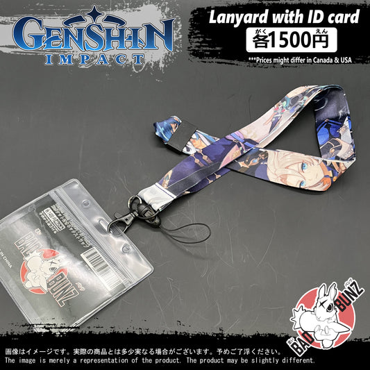 (GSN-01LYD) Genshin Impact Gaming Lanyard with ID Card Holder