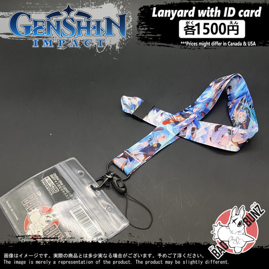 (GSN-04LYD) Genshin Impact Gaming Lanyard with ID Card Holder