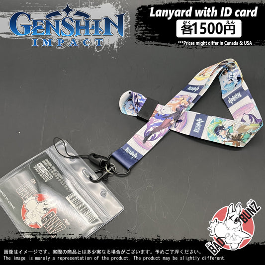 (GSN-05LYD) Genshin Impact Gaming Lanyard with ID Card Holder