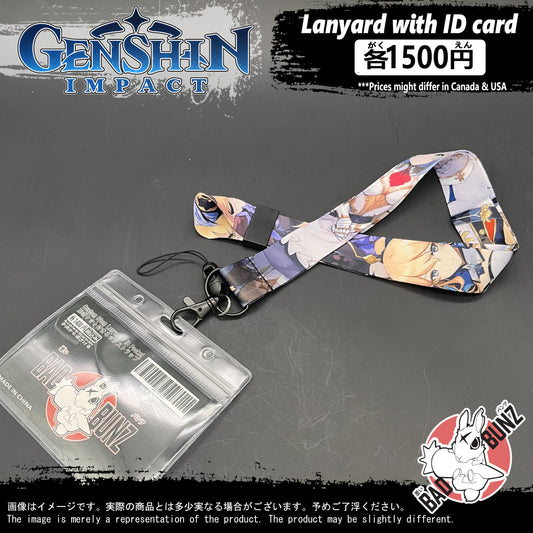 (GSN-10LYD) Genshin Impact Gaming Lanyard with ID Card Holder