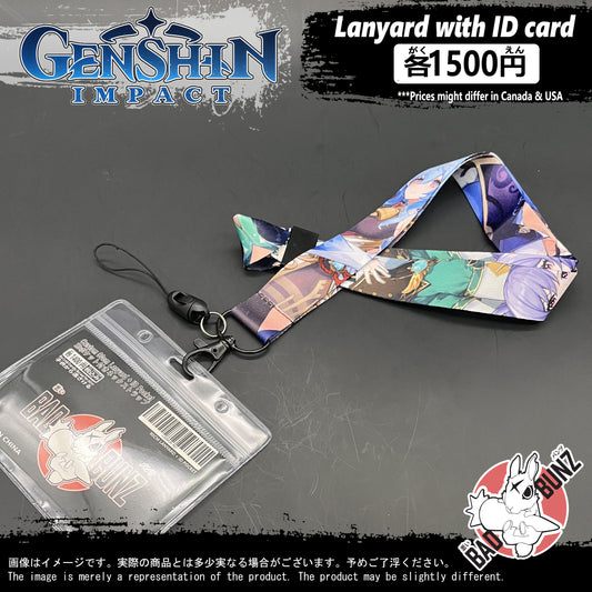 (GSN-11LYD) Genshin Impact Gaming Lanyard with ID Card Holder