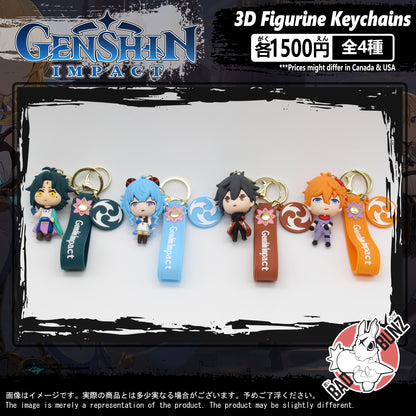 (GSN-01PVC) Genshin Impact Gaming PVC 3D Figure Keychain