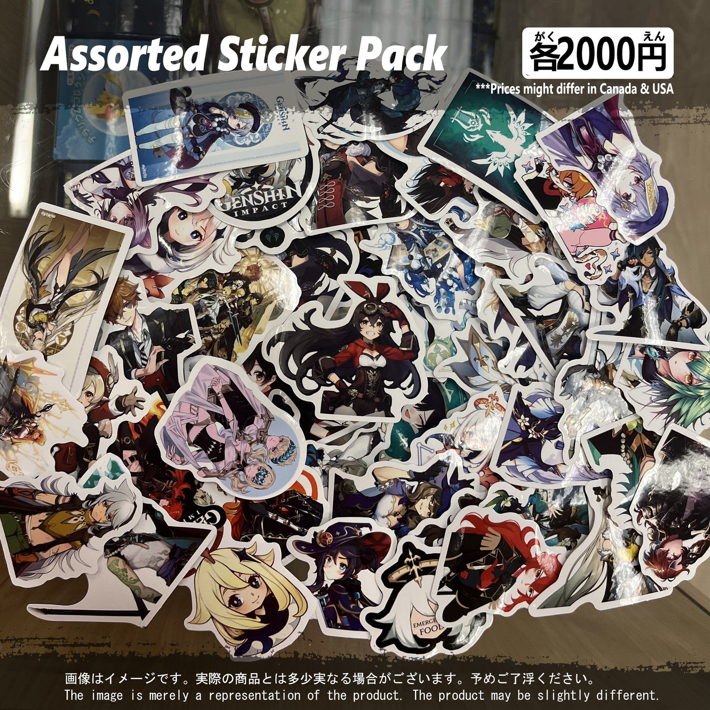 (GSN-02STK) Genshin Impact Video Gaming Sticker Pack