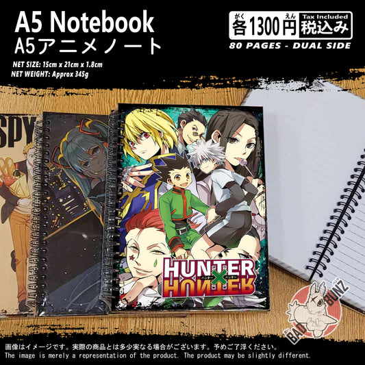 (HXH-01NB) Hunter x Hunter Anime A5 Spiral-bound Hardcover Notebook