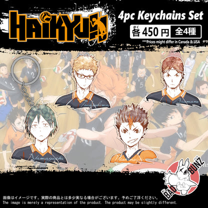 (HKY-01KC) Haikyu Anime Double-Sided Acrylic Keychain Set