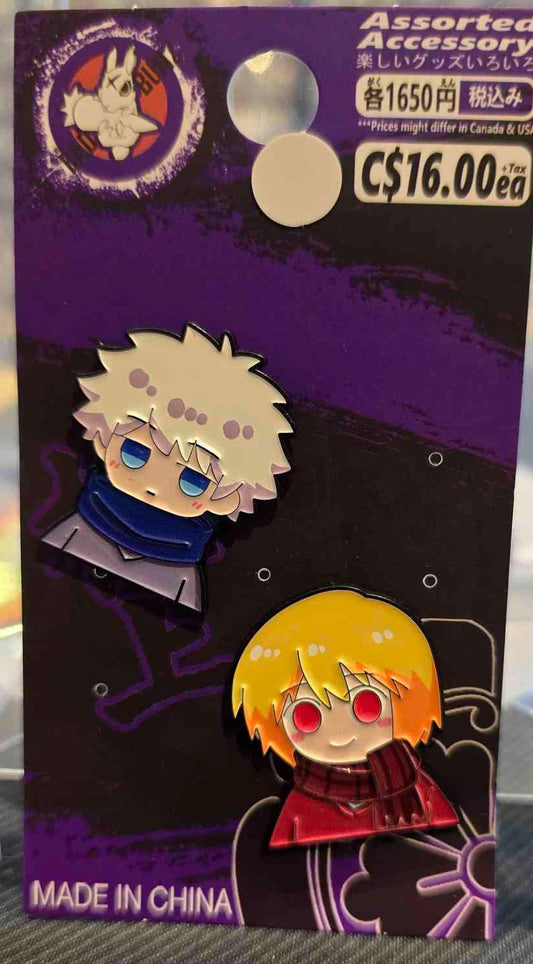 (HxH-02PIN) KILLUA & KURAPIKA Hunter x Hunter Anime Enamel Pin