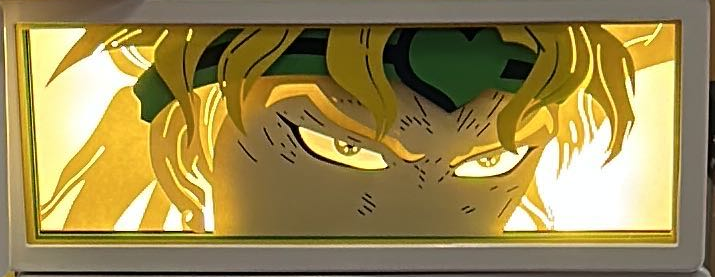 (JJB-02FACE) DIO Jojo Bizarre Adventure Anime LED Face Portrait Frame