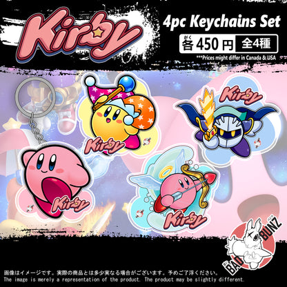 (KRB-01KC) Kirby Gaming Double-Sided Acrylic Keychain Set