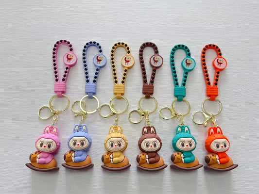 (LABU-01PVC) Labubu PVC 3D Figure Keychain
