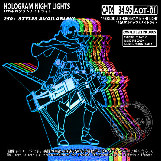 (AOT-!) Attack on Titan Hologram LED Night Light