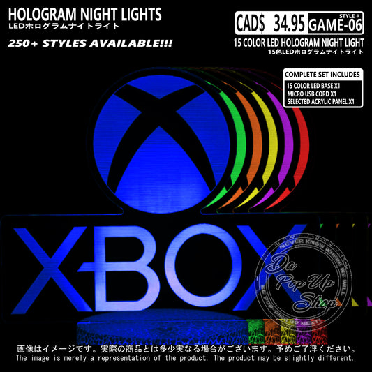 (GAME-06) Microsoft Xbox Hologram LED Night Light