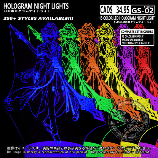 (GS-02) ZHONG LI Genshin Impact Hologram LED Night Light