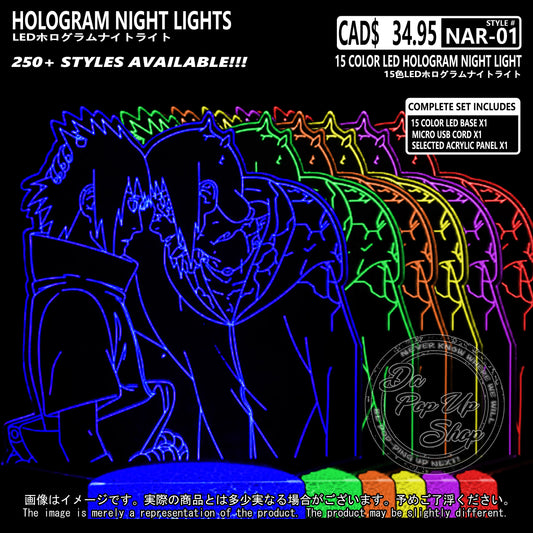 (NAR-01) Naruto Hologram LED Night Light