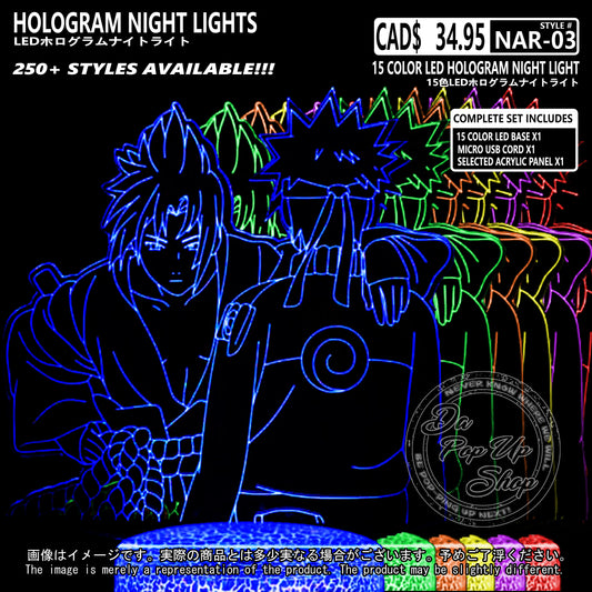 (NAR-03) Naruto Hologram LED Night Light