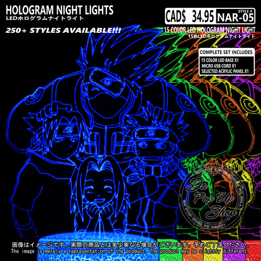 (NAR-05) Naruto Hologram LED Night Light