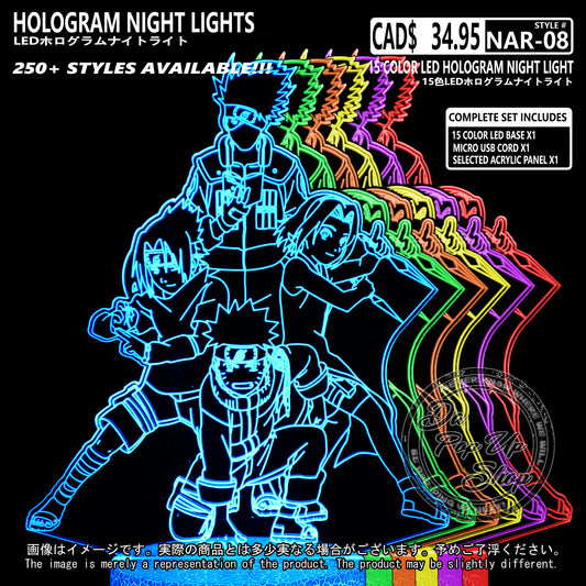(NAR-08) Naruto Hologram LED Night Light