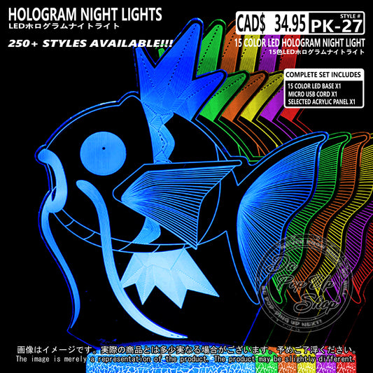 (PKM-27) MAGIKARP Pokemon Hologram LED Night Light